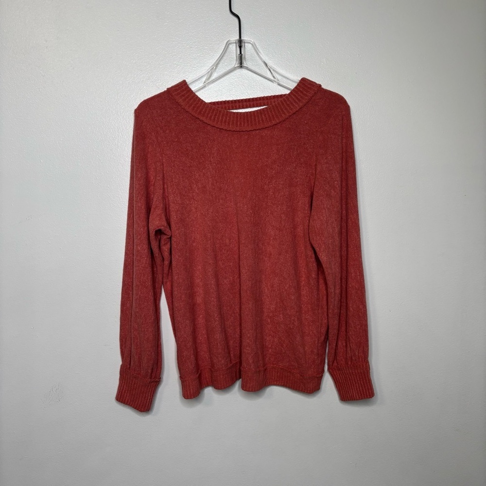 BKE Cutout Back Sweater Women’s Small Pink Rayon Blend Open Back - Picture 5 of 11